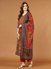Digital Print Muslin Kurta With Pant & Dupatta
